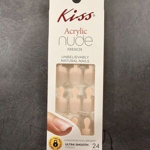 Kiss Acrylic Nude French Tip Press-On Nails - Soft Pink and White RS
